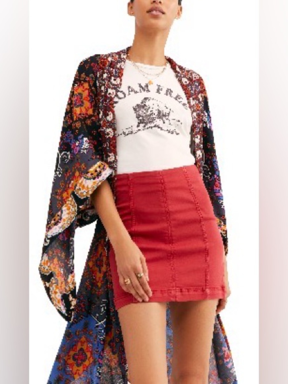 NWOT Little Wing Mixed Print Kimono by Free People